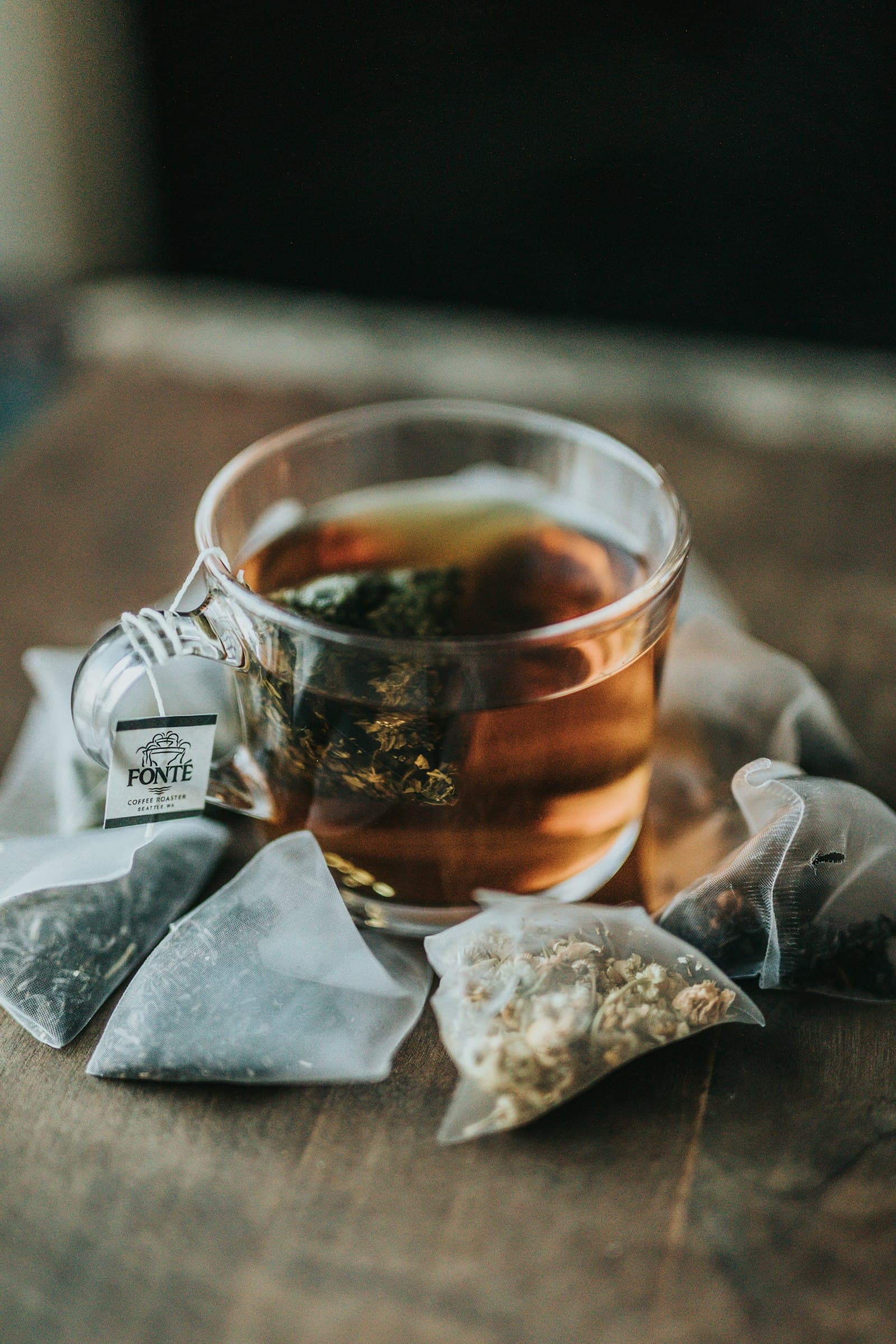 Cup of herbal tea for digestion